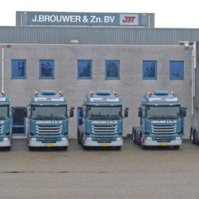 Veel vrachtwagens